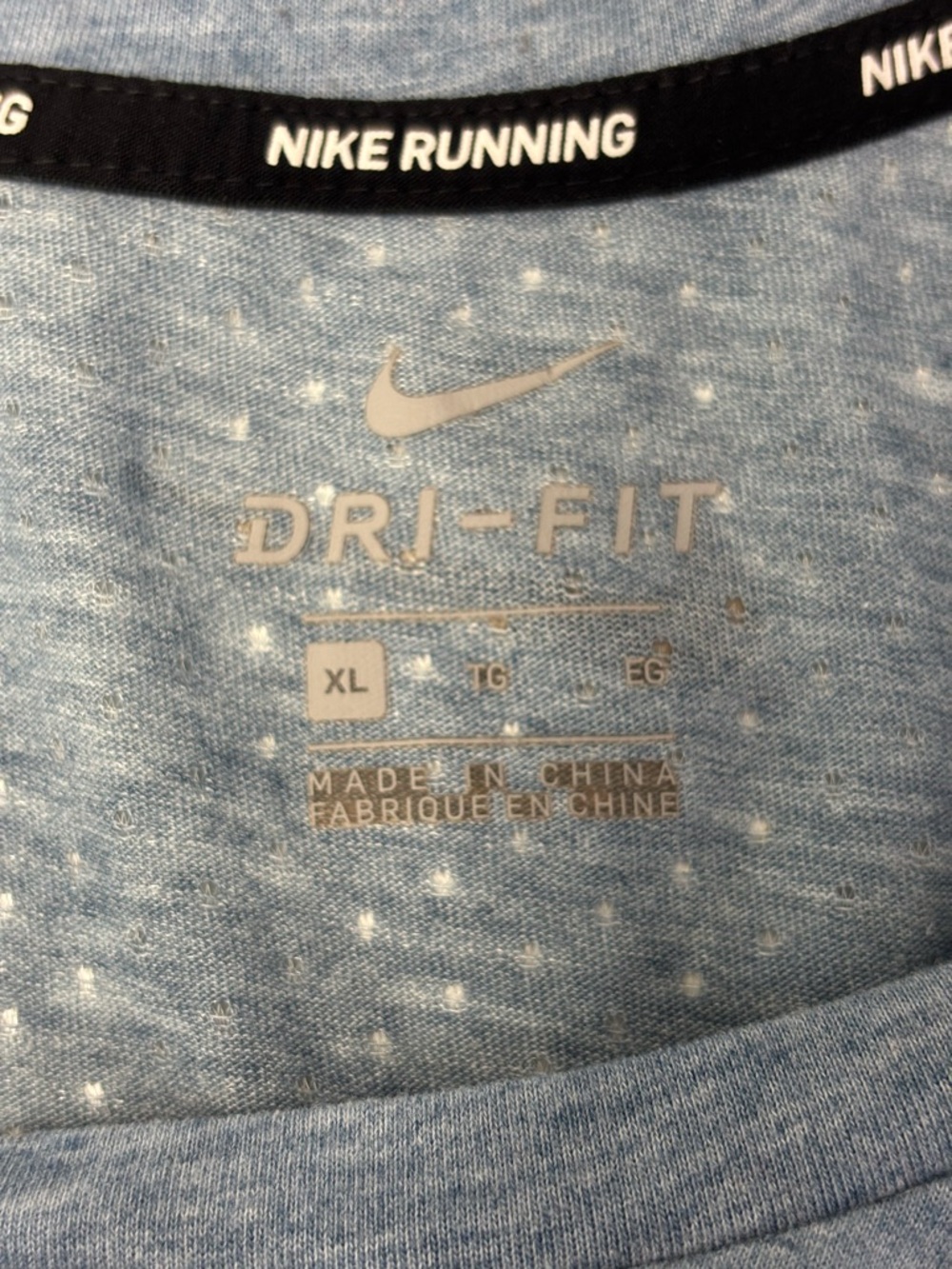Nike Dri Fit Running Women’s XL Feather Blue Sleeveless Training Tank - Picture 5 of 5